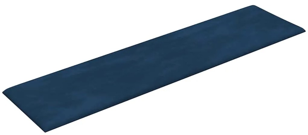 vidaXL Πάνελ Τοίχου 12 τεμ. Μπλε 60x15 εκ. 1,08 μ² Βελούδο