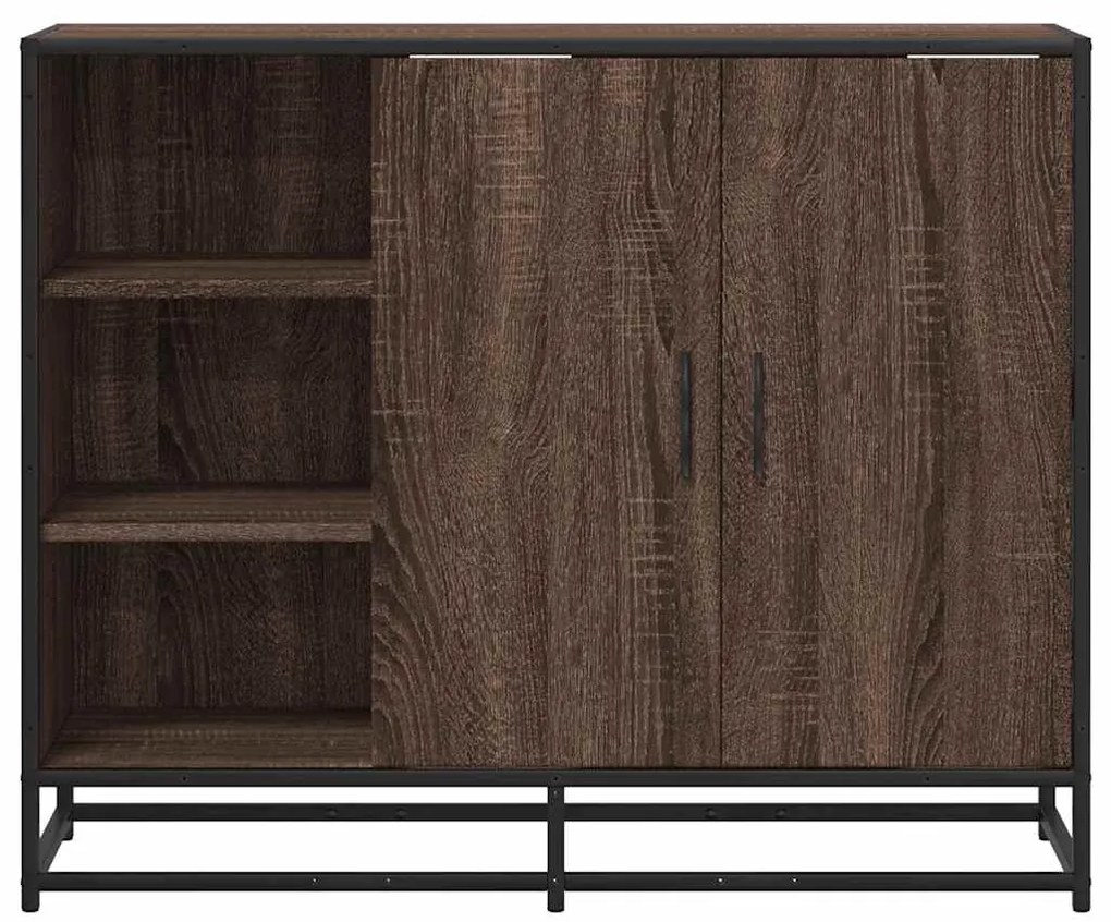 vidaXL Sideboard καφέ δρυς 92x35x76 cm Ξύλινο μηχανουργικό ξύλο