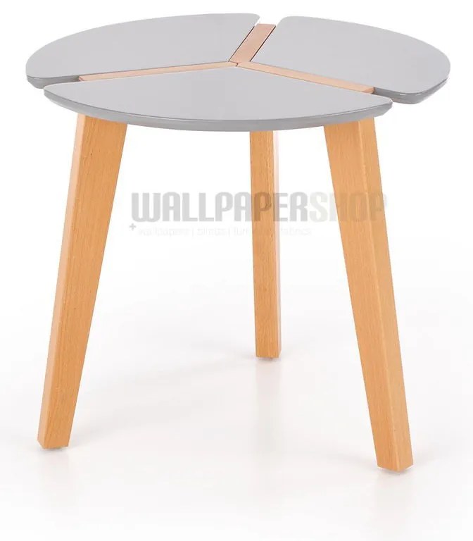 Tina Τραπεζάκι Σαλονιού Γκρι Ξύλινο 50x50x45