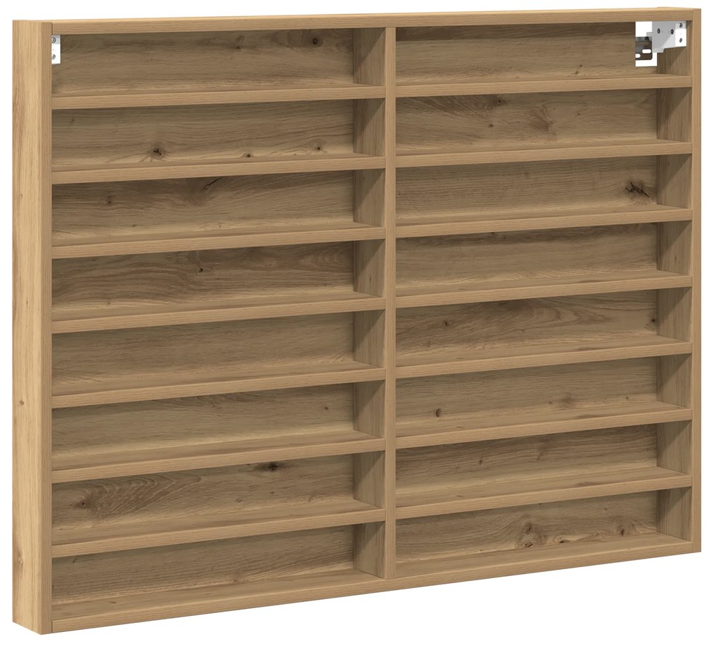 vidaXL Βιτρίνα Artisan Ξύλο Δρυός 100x8,5x75 εκ. Συνθετικό Ξύλο
