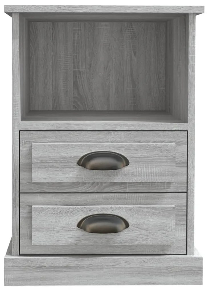 vidaXL Κομοδίνα 2 τεμ. Γκρι Sonoma 43x36x60 εκ.