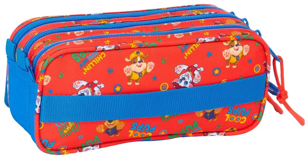 Τριπλή Κασετίνα The Paw Patrol Cool Μπλε Κόκκινο 21,5 x 10 x 8 cm