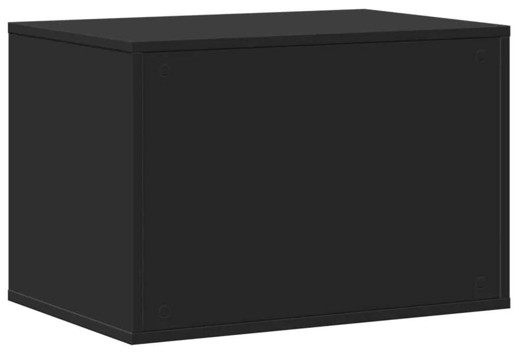 Τουαλέτα Γάτας Περίφραξη Μαύρο 60x40x40 εκ. Επεξεργασμ. Ξύλο - Μαύρο