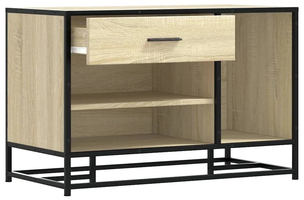 Πάγκος παπουτσιών vidaXL Sonoma Oak 80x40x53,5 cm