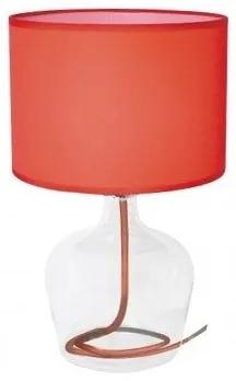 Φωτιστικό Λάμπα Επιτραπέζια Κόκκινο Καπέλο /  Βάση Γυαλί Faneurope I-Hendrix Rosso