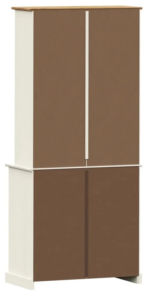 vidaXL Βιτρίνα VIGO Λευκή 78 x 40 x 175 εκ. από Μασίφ Ξύλο Πεύκου