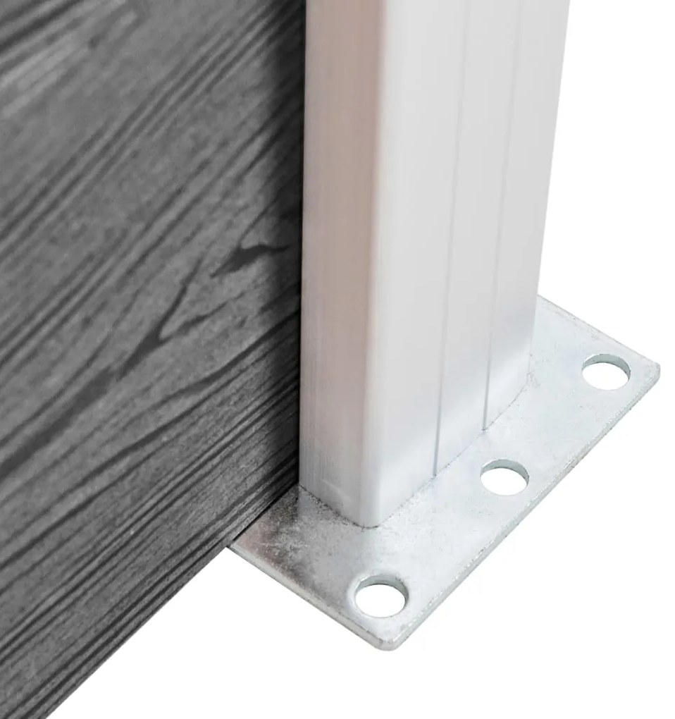 vidaXL Πάνελ Περίφραξης Γκρι 1564 x 186 εκ. από WPC