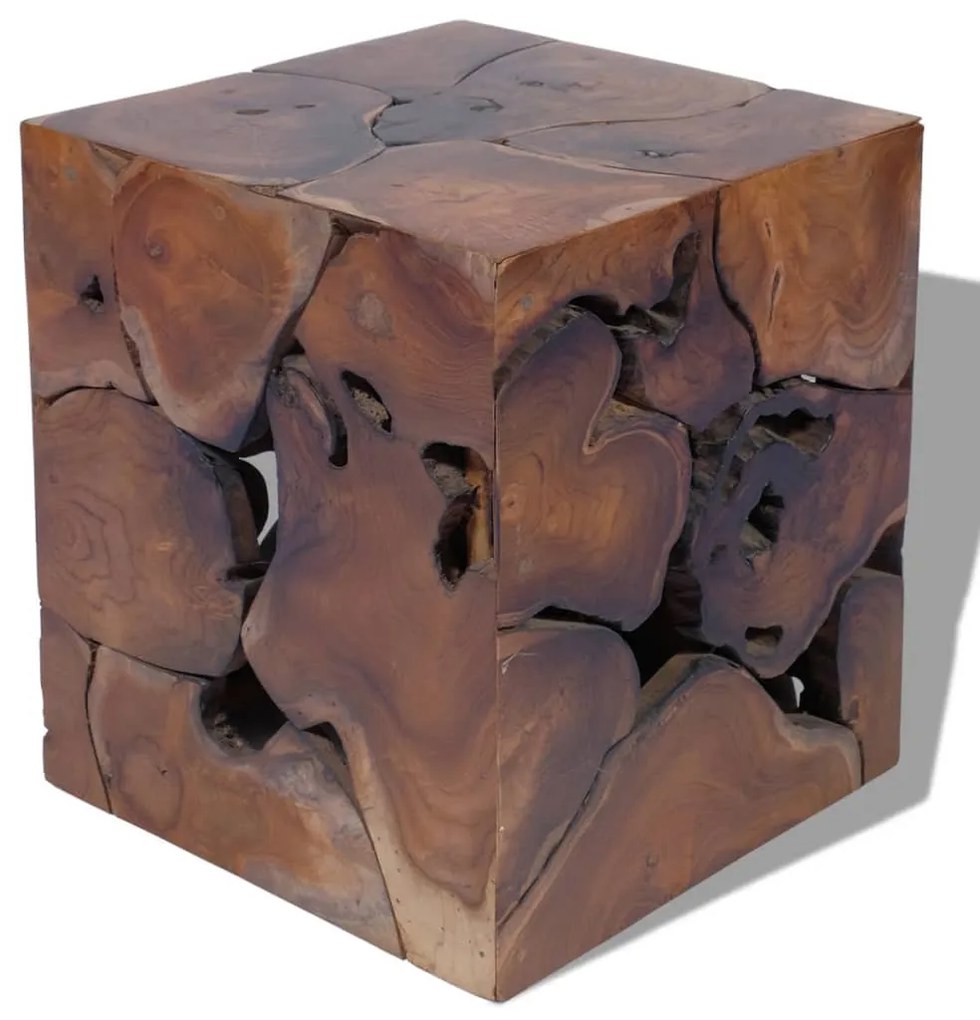 vidaXL Σκαμπό 4 τεμ. Καφέ 40x40x45 εκ. από Μασίφ Ξύλο Teak