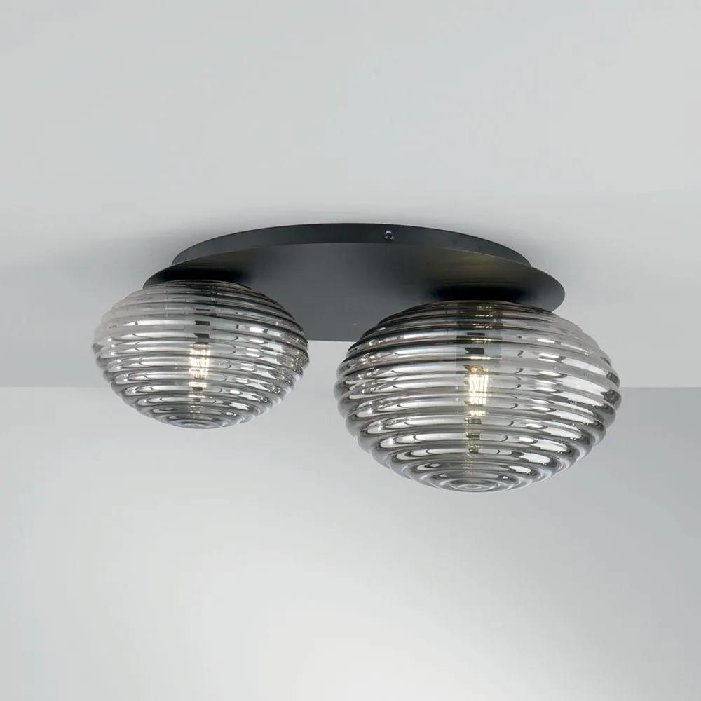 Φωτιστικό Οροφής - Πλαφονιέρα I-Ripple-PL2-NER E27 35x45x21,5cm Black Luce Ambiente Design