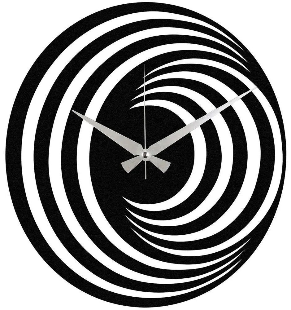 Ρολόι Τοίχου Enzoclock 279ENZ1417 Φ48cm Black Wallity Metal