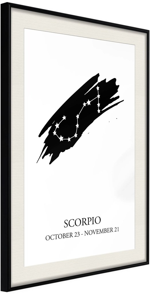 Αφίσα - Zodiac: Scorpio I - 20x30 - Μαύρο - Με πασπαρτού