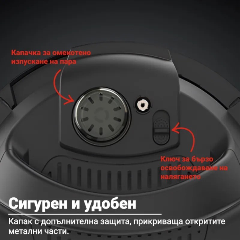 Πολυμάγειρα Instant Pot PRO 8 113005701, 1400W, 7,6 l, 28 προγράμματα, 11 Safety Systems, Μαύρο