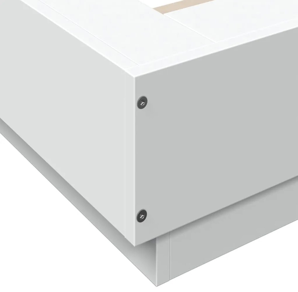 vidaXL Πλαίσιο Κρεβατιού Λευκό 140 x 190 εκ. Επεξεργασμένο Ξύλο