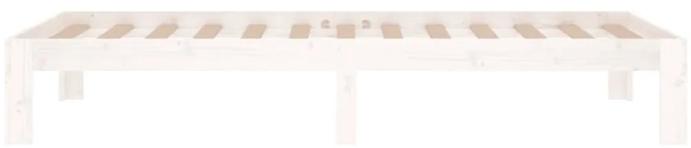 vidaXL Πλαίσιο Κρεβατιού Λευκό 90 x 190 εκ. Μασίφ Ξύλο Single