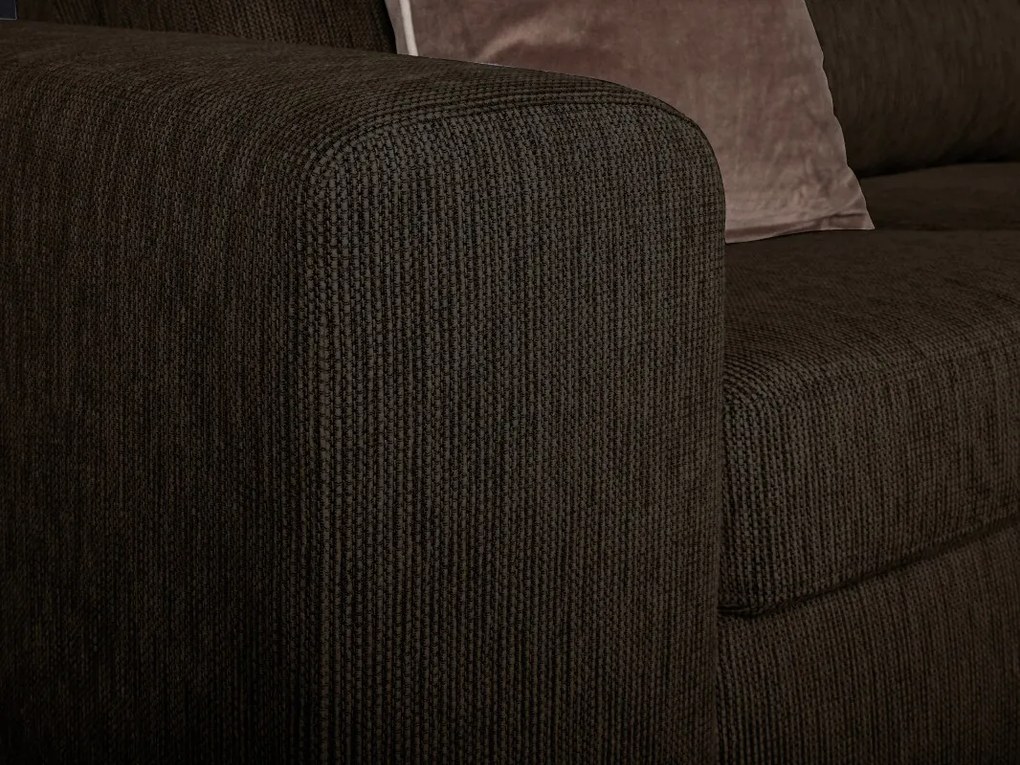 Καναπές Scandinavian Choice B110, Αριθμός θέσεων: 3, Καφέ, 234x91x86cm, Ταπισερί, Πόδια: Ξύλο | Epipla1.gr