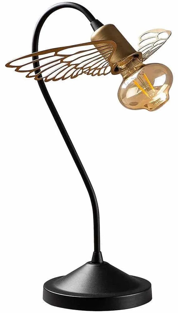 Φωτιστικό Επιτραπέζιο Angel 584TTM1702 20x20x45cm 1xE27 40W Black-Gold Opviq