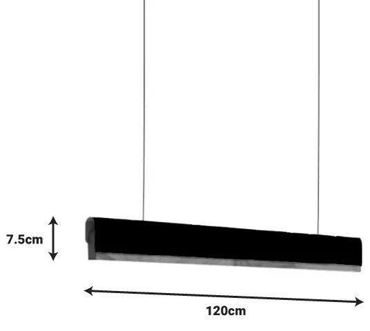 ΦΩΤΙΣΤΙΚΟ ΟΡΟΦΗΣ RAFMOLE PAKOWORLD LED ΜΑΥΡΟ ΜΕΤΑΛΛΟ-ΞΥΛΟ 120X7.5ΕΚ