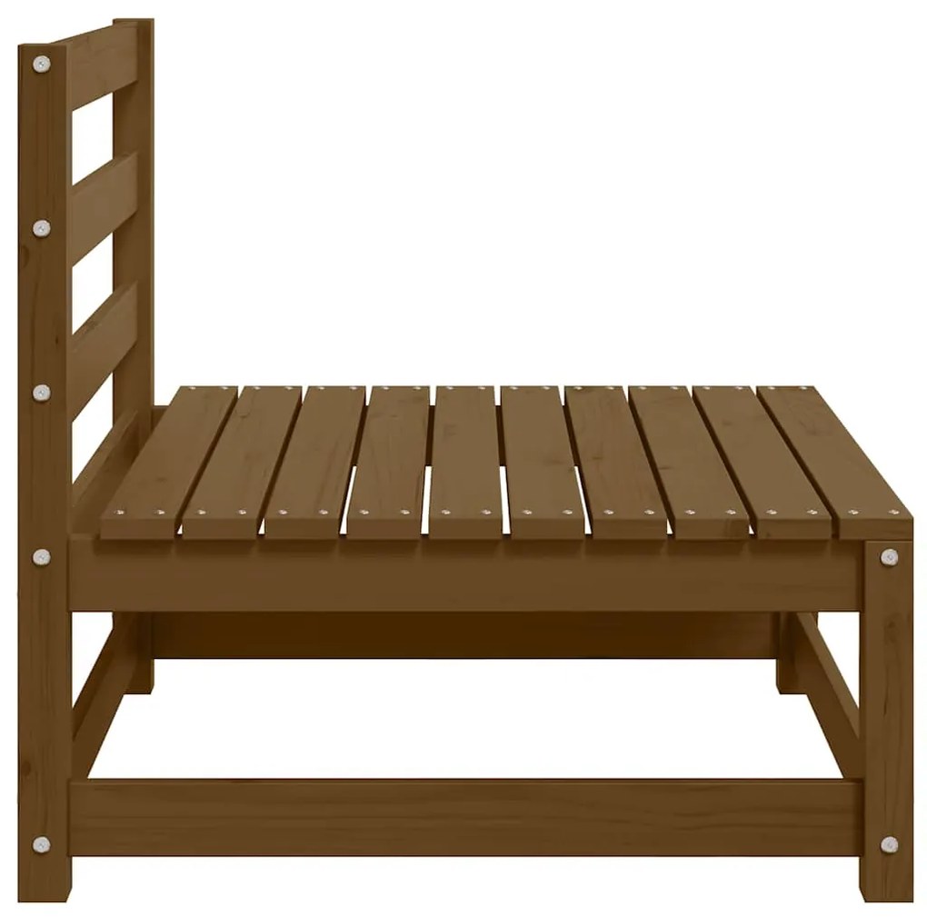 vidaXL Καναπέδες Κήπου Μεσαίοι 2 τεμ. Καφέ Μελί από Μασίφ Ξύλο Πεύκου