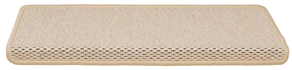 vidaXL Πατάκια Σκάλας Αυτοκόλλητα 15 τεμ. Όψη Σιζάλ Berber 65x21x4 εκ.