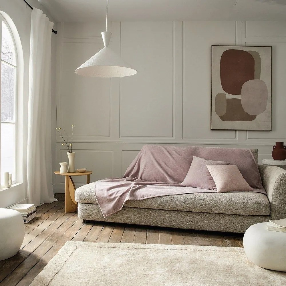 Ριχτάρι Luna 427/19 Grey Mauve Gofis Home Τριθέσιο 180x310cm Polyester