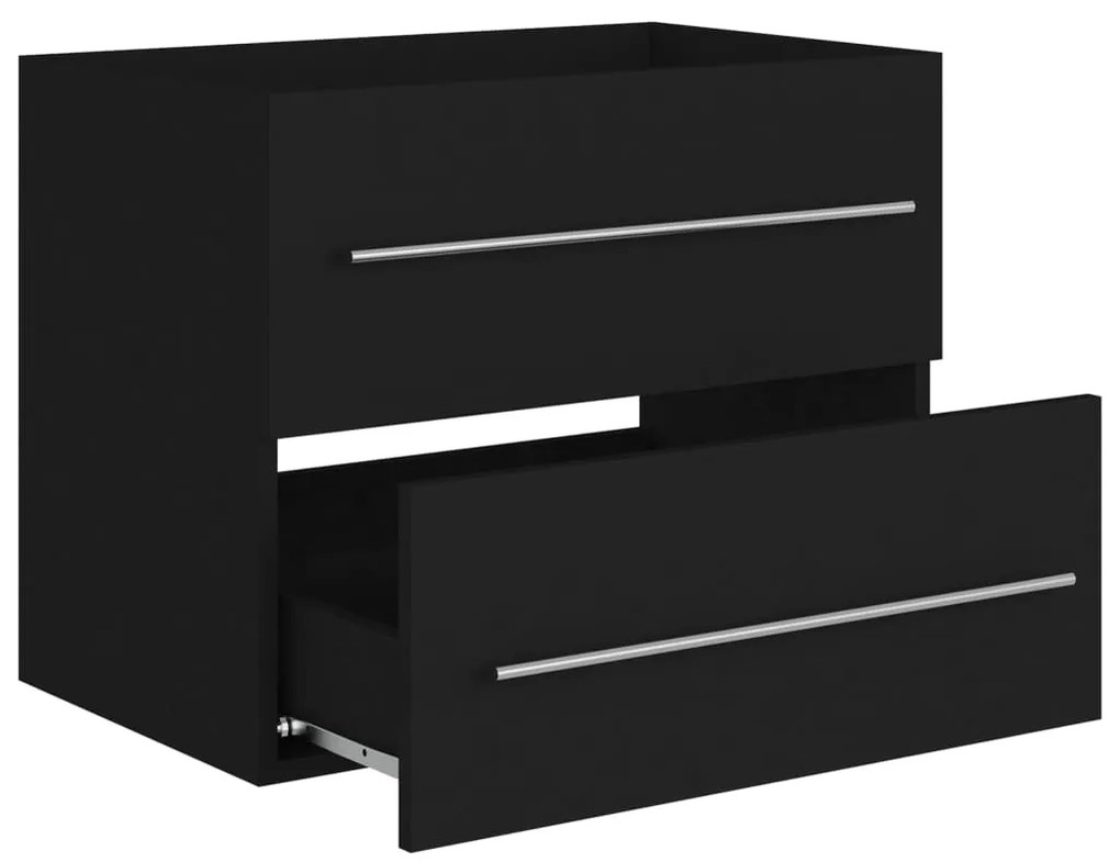 vidaXL Ντουλάπι Νιπτήρα Μαύρο 60 x 38,5 x 48 εκ. από Επεξ. Ξύλο