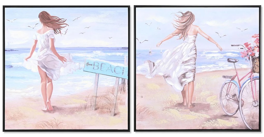 Καμβάς DKD Home Decor πολυστερίνη Καμβάς 83 x 3,5 x 83 cm