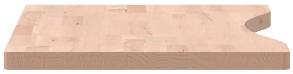 vidaXL Επιφάνεια Εργασίας 80x(36-40)x2,5 εκ. από Μασίφ Ξύλο Οξιάς