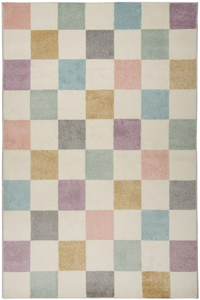 Χαλί Poppin 73964 060 Cream-Multi Βιοκαρπέτ 200X290cm