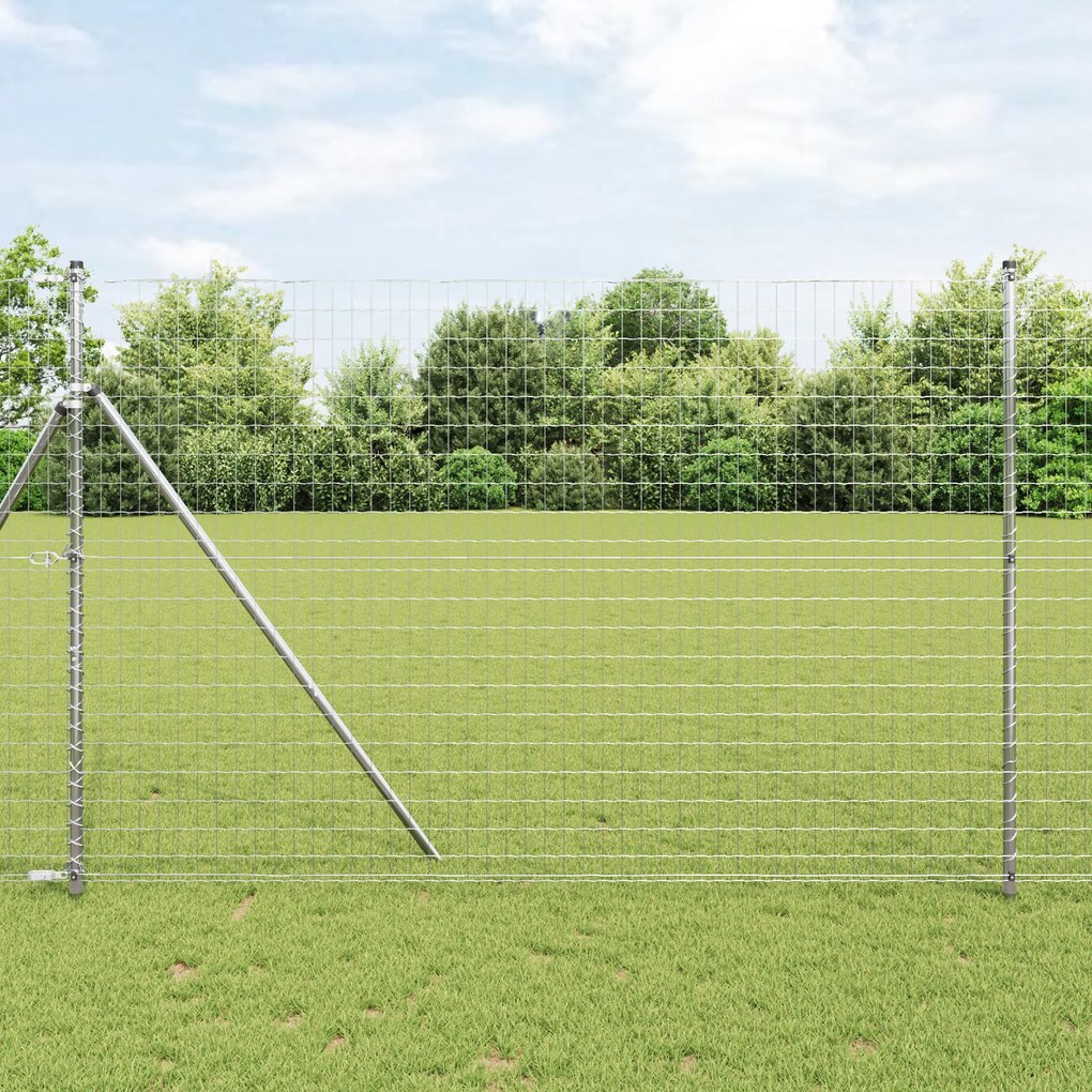 vidaXL Euro Fence με 7 Πόλους 1.6x10 μ Γαλβανισμένου χάλυβα