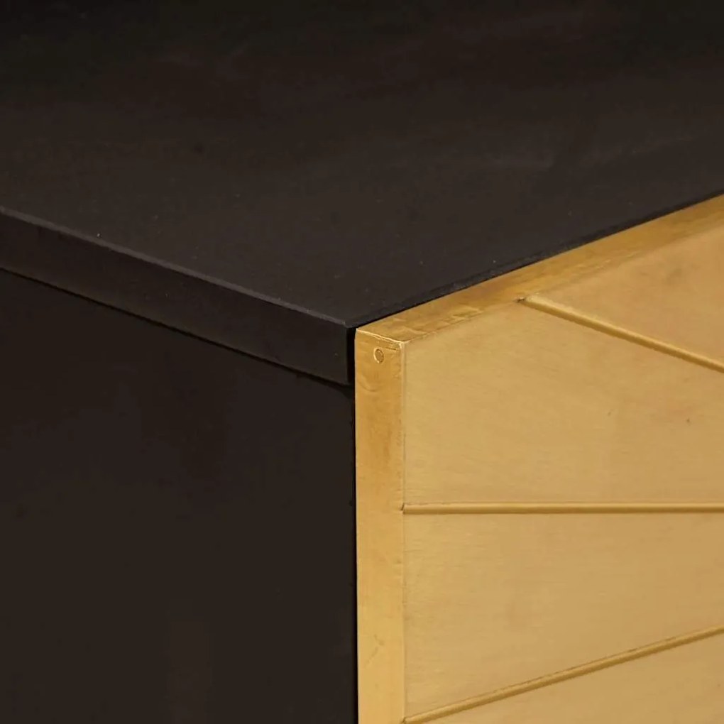 vidaXL Τραπεζάκι σαλονιού Μαύρο και Χρυσό 100 x 54 x 40 εκ