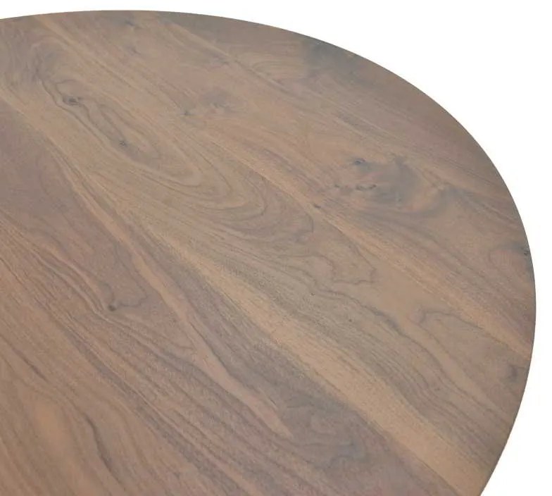 Τραπέζι Bibble pakoworld mdf σε καρυδί απόχρωση Φ120x76εκ