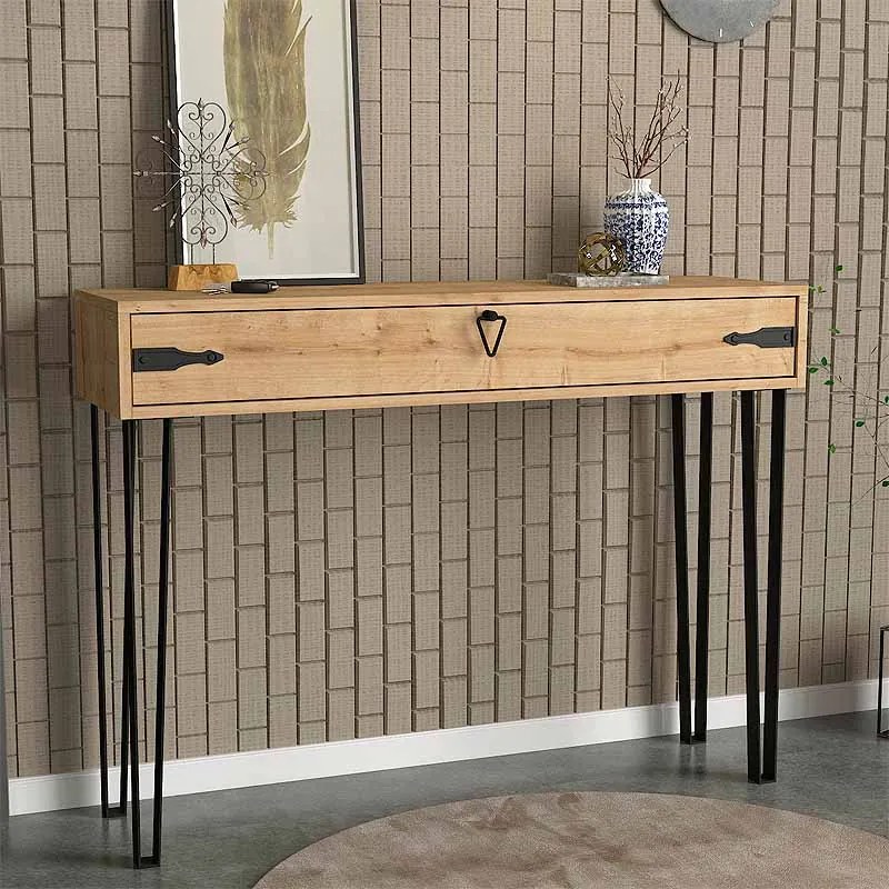 Κονσόλα Cenova Megapap χρώμα sapphire oak 120x35x89,8εκ.