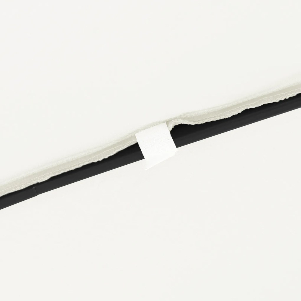 vidaXL Τετράγωνο Κήπος Παράσολα 295x245 cm Σαμπανί Λευκό