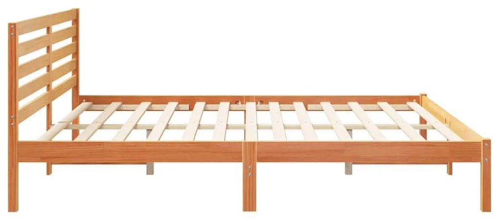 vidaXL Σκελετός Κρεβατιού με κεφαλάρι Κερωτό καφέ 180 x 200 cm