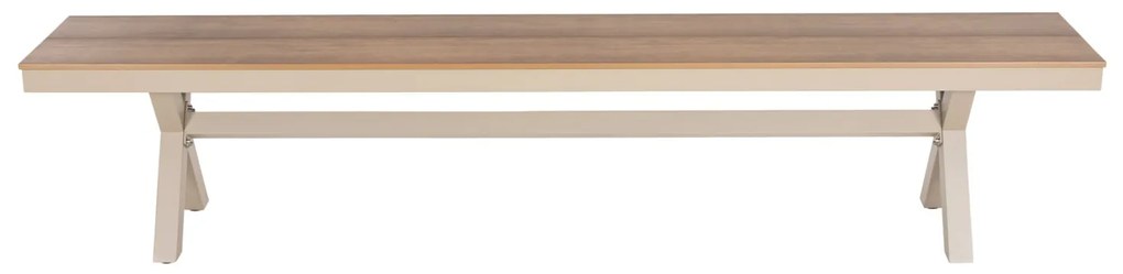 ΠΑΓΚΑΚΙ ΑΛΟΥΜΙΝΙΟΥ TAWNEE HM6040.04 ΣΑΜΠΑΝΙ-POLYWOOD ΚΑΘΙΣΜΑ ΦΥΣΙΚΟ 220x36x44,5Υεκ. (1 Τεμμάχια)