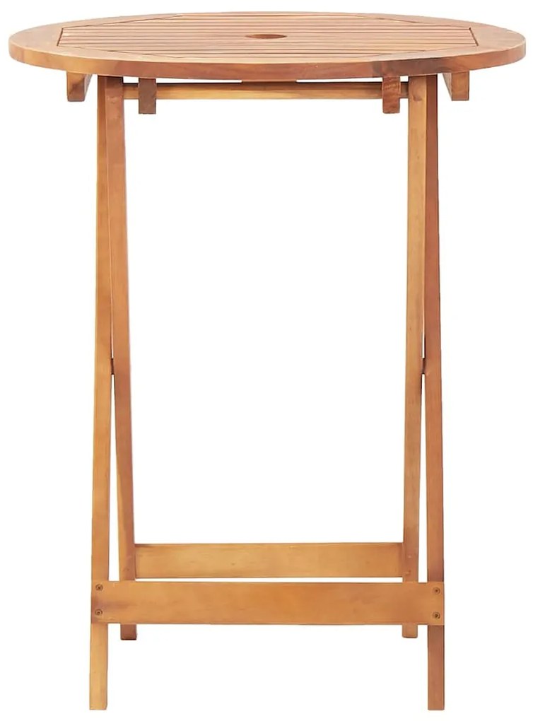 vidaXL Τραπέζι Κήπου Πτυσσόμενο 60 x 75 εκ. Μασίφ Ξύλο Ακακίας