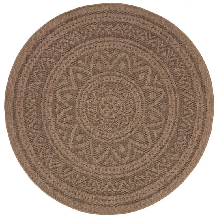 Στρογγυλό Χαλί Καλοκαιρινό (Φ160) Royal Carpet Avanos 8871 Black