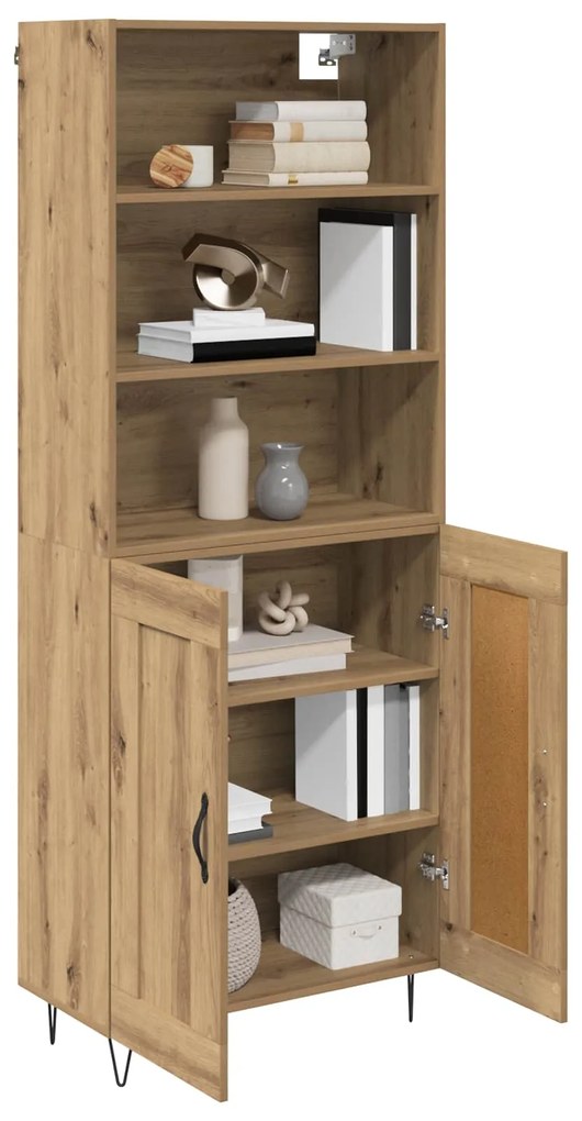 vidaXL Highboard Artisan Oak 69,5 x 34 x 180 εκ. Επεξεργασμένο ξύλο