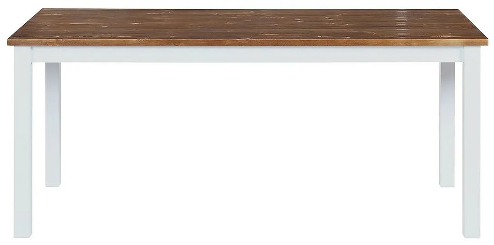 Τραπέζι Riverton 631, Καφέ, Άσπρο, 75x90x180cm, Επιμήκυνση, Ξύλο, Ινοσανίδες μέσης πυκνότητας, Ξύλο: Πεύκο | Epipla1.gr