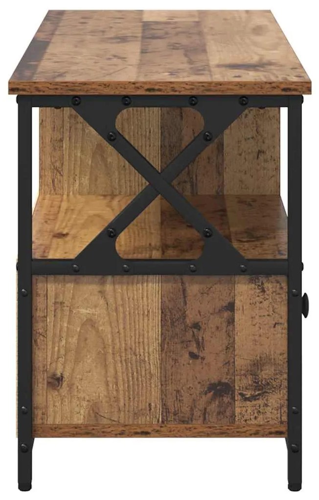 vidaXL Ντουλάπι TV με συρτάρι Παλιό Ξύλο 90 x 33 x 45 εκ