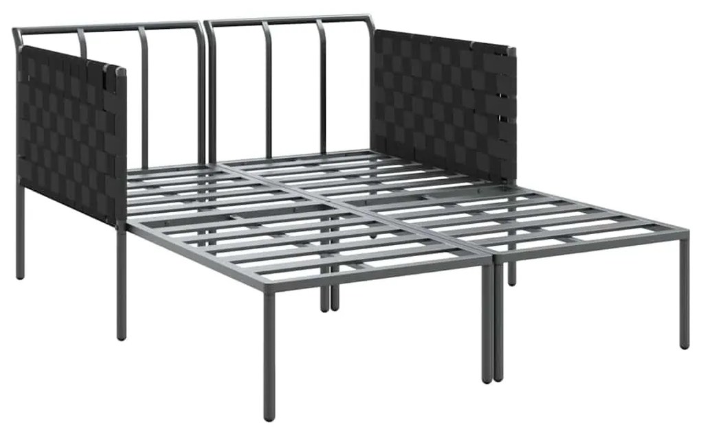 vidaXL Ήλιο-κρεβάτι με μαξιλάρι Ανθρακί 115 x 153 x 69.5 εκ. Ατσάλι