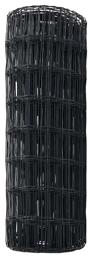 vidaXL Φράχτης Εuro Γκρι 0.6 x 50 μ. Σίδηρος με επικάλυψη PVC