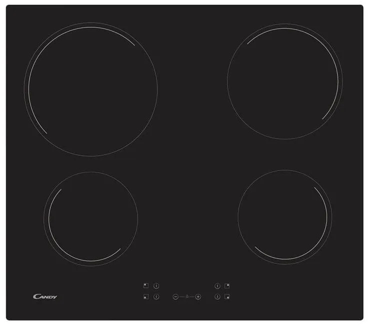 Αυτόνομη Κεραμική Εστία Candy CH64CCB/4U2 με Λειτουργία Κλειδώματος, ισχύ 2.300W και 4 ζώνες μαγειρέματος