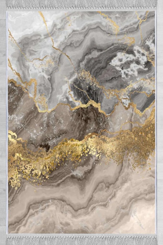 Χαλί ELS2375 599HFT4157 Grey-Gold Conceptum Hypnose 100X300cm