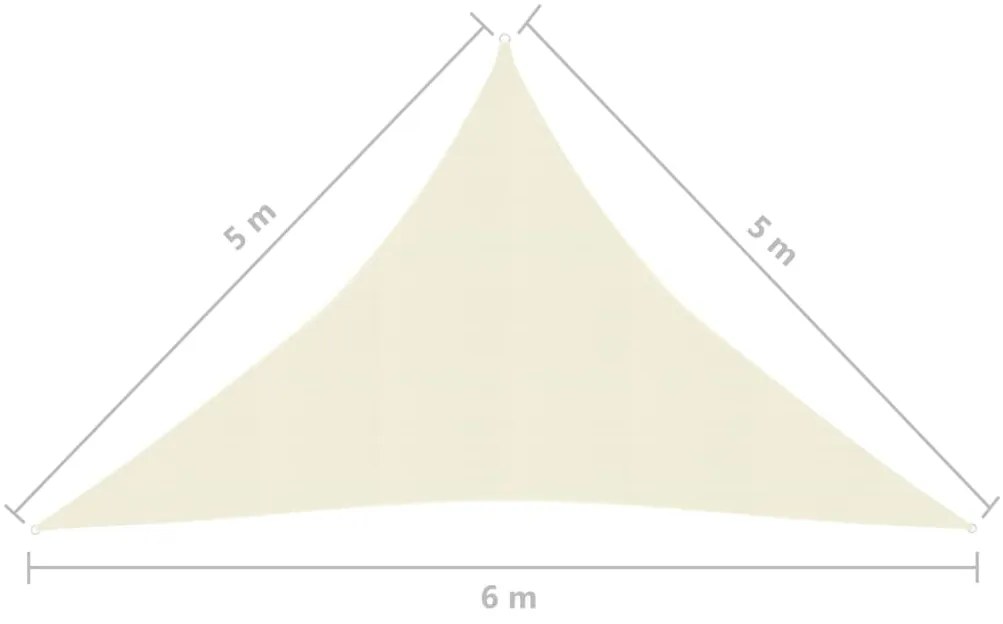 Πανί Σκίασης Κρεμ 5 x 5 x 6 μ. από HDPE 160 γρ./μ² - Κρεμ