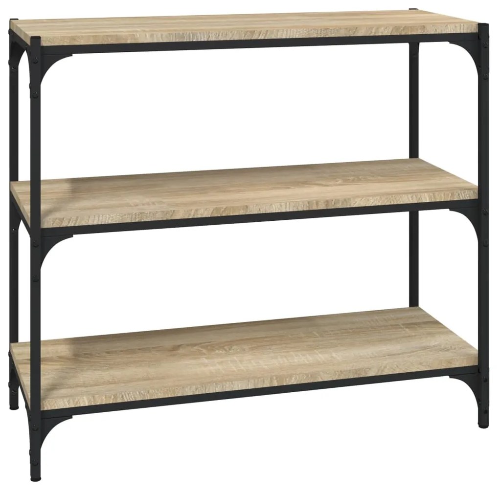 vidaXL Βιβλιοθήκη Sonoma Δρυς 80x33x70,5 εκ. Επεξεργ. Ξύλο & Ατσάλι