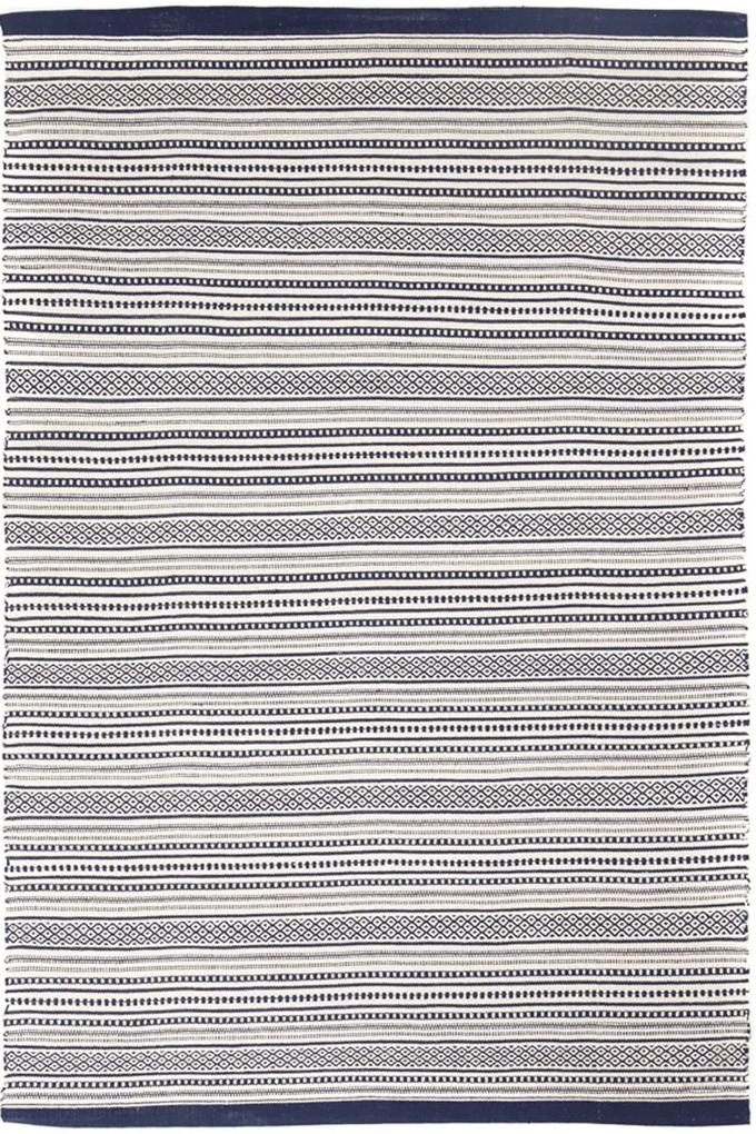Χαλί Urban Cotton Kilim Titan Iris White-Blue Royal Carpet 70X140cm