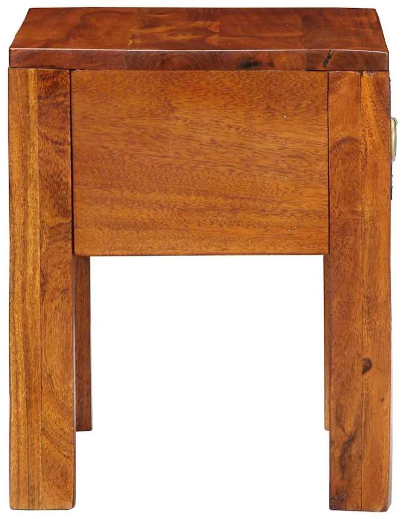 vidaXL Τραπεζάκι Πλευράς Καφέ 40 x 30 x 36 εκ. Μασίφ ξύλο ακακίας