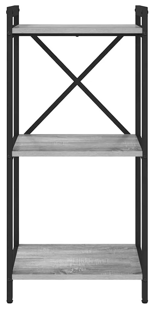 vidaXL Ράφι Βιβλίων Γκρι sonoma 40 x 30 x 85 εκ Επεξεργασμένο ξύλο