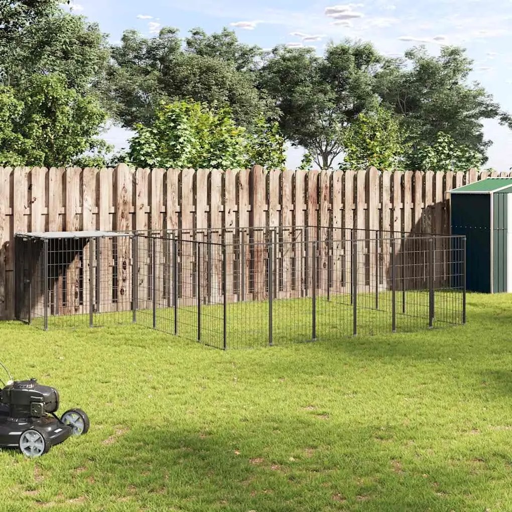 Σπιτάκι Σκύλου Μαύρο 12,1 μ² Ατσάλινο